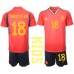 Španělsko Jordi Alba #18 Dětské Oblečení Domácí Dres MS 2022 Krátkým Rukávem (+ trenýrky)